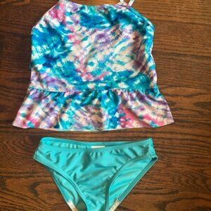 Speedo two piece bathing suit fir girls size 10